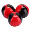3 Pcs Juggling Balls Red Black PU Leather High End