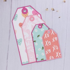 KSCRAFT Valentine Nesting Tags Metal Cutting Dies Stencils for DIY Scrapbooking Decorative Embossing DIY Paper Card