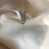 Ms.Swan 925 Sterling Silver Diamond No Pierced Earrings Tassel Small
