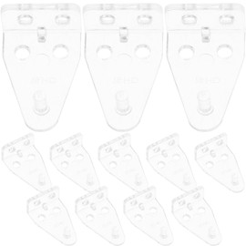 Cabilock 12PCS Transparent Blind Hold Down Clips, Venetian Bottom Rail Brackets, Plastic Clips Fittings for Horizontal Blinds Replacement, Home Window Accessories