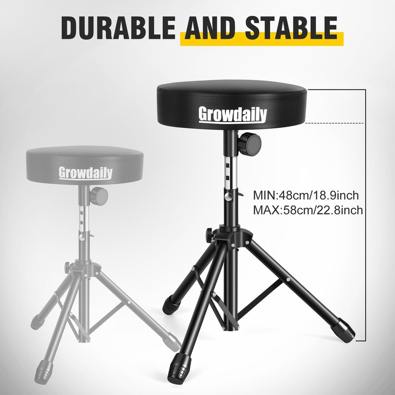 GrowDaily Drum Throne,Adjustable Stool Drum Universal