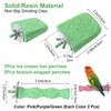 6PCS Bird Beak Grinding Stone Perch – Anti-Slip Resin Perch