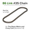 AlveyTech 86 Link #25 Chain Compatible with The Razor Metro