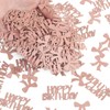 Rose Gold Bow Happy Birthday Confetti Tying The Knot Confetti