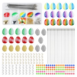 Colorado Spinner Blades for Lure Making Kit, 255pcs DIY Fishing Lures Fishing Spinners for Crawler Harness Walleye Rigs Making Your Own Lures