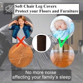 40 PCs Furniture Leg Socks - High Elastic Knitted Chair Leg Floor Protectors, Coffee Thickening Chair Leg Covers Set, Move Easily and Reduce Noise