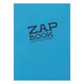 Clairefontaine 3358C Zap Book Sketch Book DIN A5 14.8 x 21 cm Glued 160 Sheets 80 g 100% Recycled Paper Ideal for Quick Notes and Drafts, Assorted Colours, Pack of 1