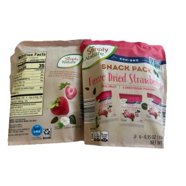 Simply Nature Freeze Dried Strawberries Snack Pack 6 - 0.35Oz Package 2.1 Oz 60g