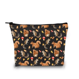 Squirrel Cosmetic Makeup Bag Squirrel Lover Gifts Wildlife Animal Lovers Gift Squirrel Zipper Pouch Squirrel Gift for Her (Squirrel Makeup Bag 1uk)
