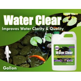 Pondworx Water Clear - Concentrated Formulation Improves Water Clarity and Quality, Helps Clear Cloudy Water, Safe for Fish, Pets, and Plant - 1 Gallon