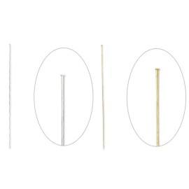 Platinum Stick Pin, 10 OR 20 Silver OR Gold Brass Hat Pin 8 Inches Long with Clutches - Silver Plated Brass, 10