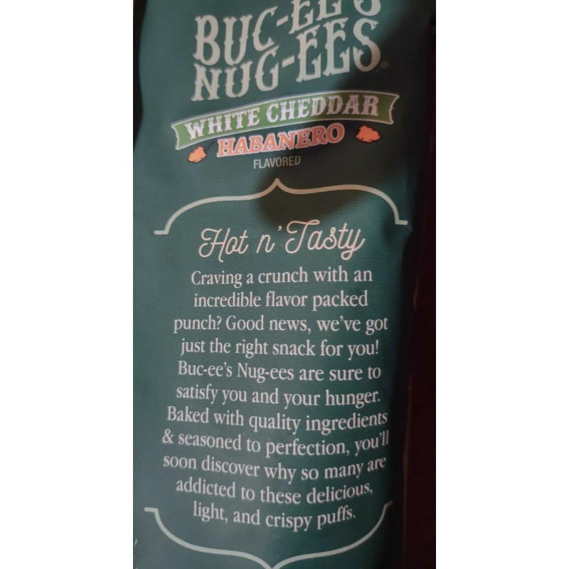 Buc-ee's Nug-ees White Cheddar and Habanero - NEW 5 oz
