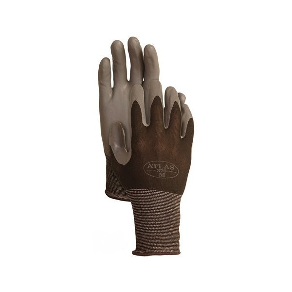 12 Pack Atlas Glove 370BBK Atlas Nitrile Tough Gloves - Small