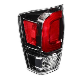 ECCPP Left Side Taillight Assembly Fit with 2020-2023 for Toyota Tacoma Headlight Chrome Housing Red Lens OE:8156004210 8155004210 (Bulbs Not include)