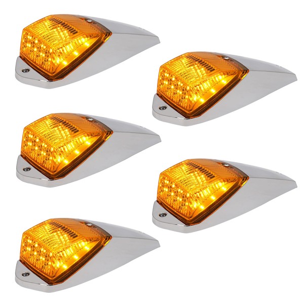 DUNTUO 34LED Amber Cab Marker Light 5pcs Top Roof Running