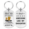 Funny Dad Gifts from Daughter - Best Dad Ever Keychain,