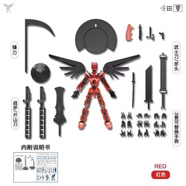 Multi-Jointed Movable Shapeshift Robot 3D Printed Mannequin Dummy 13 Action Figures Toys Kids Adults Parent-children Games Gifts - Color: BLUE