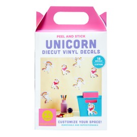 Hello!Lucky for C.R. Gibson W24930 Unicorn Peel and Stick Vinyl Wall Art Decals, Sizes Vary, Multicolor, 18 Pieces
