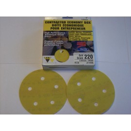 SIA ABRASIVES 25 SIAFAST 5" HOOK & LOOP SANDING DISCS 5 HOLE 220 GRIT