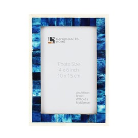 Handicrafts Home Picture Photo Frame Mosaic Art Inspired Vintage Wall Décor Frames Decoration Murale 4X6 Blue