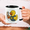 Huuraa Kaffeetasse Quietscheente Elektronik Comic Gummiente Geschenk 330ml Schwarz Quietscheente