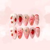 24 pcs Pink Nails with pearl - French Tip False