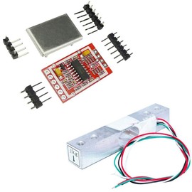 Aihasd 1 kg Digital Load Cell Weight Sensor Portable Electronic Kitchen Scales + HX711 AD Weighing Sensors Weighing Module Metal Shield for Arduino