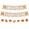 EUOYUFO 3pcs Bun in the Oven Burlap Banners Bun in