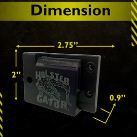 Holster Gator Tactical Mount, Belt Clip Holster Holder for Car, Truck, Desk & Wall, Storage for Vehicle, Home, Office, Includes Sticky Dash Installation Kit Compatible with Fomi QuickClip