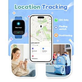 TICTIKY Smart Watch for Kids with Location Tracker (iOS Only) No APP Needed, Fitness Tracker, Pedometer, Heart Rate, Sleep Tracker, IP68 Waterproof, Puzzle Games, Kids Watch for Boys 5-12