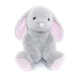 WEIGEDU Gray Bunny Rabbit Stuffed Animals Plush Toys for Kids Girls Boys Baby Birthday Bedtime Gift, 17.7 inches