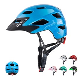 OnBros Kids Bike Helmet - Bike Helmets for 5-14 Boys or Girls with Visor, Children Bicycle Helmet for Skateboard Mountain Scooter Road Cycling, Lightweight and Adjustable 50-57CM