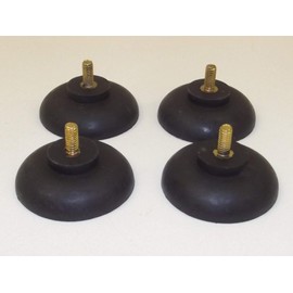 4x Male #8-32 Stud Screw In 1 1/2" Rubber Suction Cups Feet 1/2" Tall 3/8" Made IN USA. JL Missouri Parts & Misc.