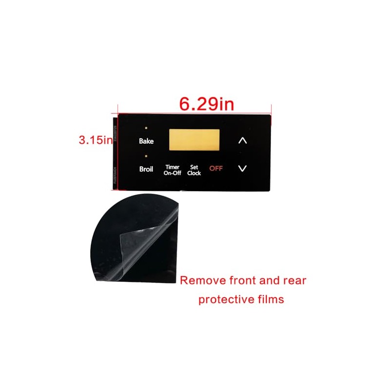 316220729 316220701 Range Black 7 Button Clock Overlay Compatible Replacement