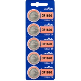 Murata CR1620 Battery DL1620 ECR1620 3V Lithium Coin Cell (5 Batteries)