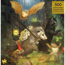 Buffalo Games - Gold - Annie Stegg Gerard - The Moonlit March - 500 Piece Jigsaw Puzzle for Adults - Challenging Puzzle Perfect for Game Nights