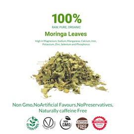 Akshit Dried Moringa Leaves, 10.4 oz, Organic Moringa Leaf Tea, Natural Dried Moringa Leaves, Fresh Moringa Leaves Tea, Herbal Loose Leaf Tea, Caffeine free, Non GMO. Pack Of 4