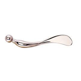 OHPHCALL Metal Scoop Gua Sha Tool Makeup Spoon for Beauty Silver Cream Application