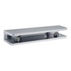 Dulles Glass Floating Shelf Brackets, Rectangular Clamps Heavy Duty, Chrome,