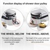 PMELCXD Curved Shower Door Rollers 4pcs 23mm Replacement Shower Door