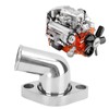 Water Neck Thermostat Housing 8459BK 15° Swivel Silver Thermostat Housing