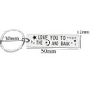 Love You To The Moon And Back Keyring Inspirational Lovers