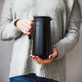 Bohoria Vacuum Flask Thermos Flask Jug for Coffee, Tea and Water Stainless Steel, Quick Tip Closure 0.8 Litres