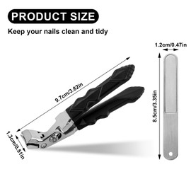 Nail Clippers for Seniors, Nail Clipper Nail File Set Wide Jaw Opening Nail Clippers Angled Head Fingernail Clippers Curved Toenail Toe Nail Cutter Gift for Thick Nails Men Women