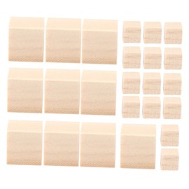 Operitacx DIY Primary Square Wooden Blocks 20mm 10mm Wooden Cube Toys Educational Building Blocks Unfinished Pine