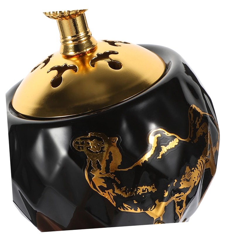 CVUTOVO Electric Incense Burner Vintage Aroma Burner Ceramic Plug-in Incense