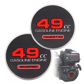 2pcs 49cc Modified Item 69730 Pull Starter Sticker Mini Bike Stickers for Predator 212 Engine Coleman CT200U BT200X KT196 Baja Monster Mega Moto MB200 Go Kart 196cc 224cc 200cc (49cc Modified+69730)
