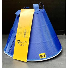 KVP New KVP Calmer Dog E-Collar, M Blue Easy Feed Opening Soft Washable Pet Recovery