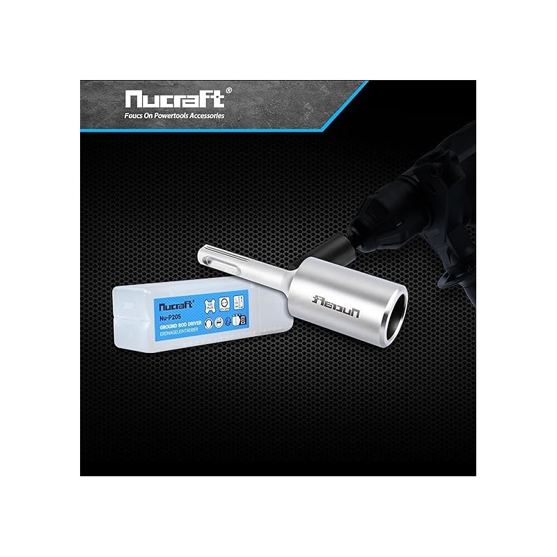 Nucraft SDS-PLUS Professional Ground Nail Driver for Inserting Deep Earth