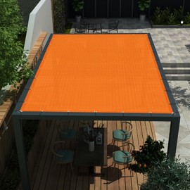 ECOOPTS 2'x35' Sun Shade Sail Straight Edge Sun Shade Canopy with Grommets UV Block Shade Cover for Outdoor Pergola Patio Backyard Garden (Orange)